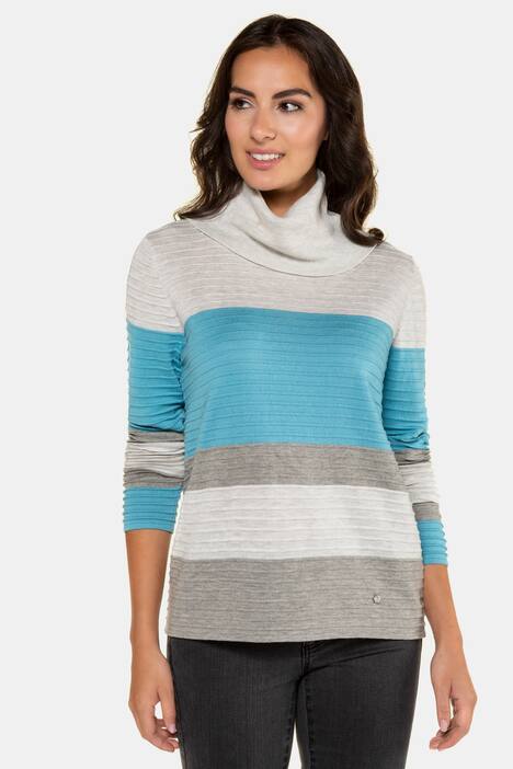 Pullover, Struktur, Streifen, Rollkragen