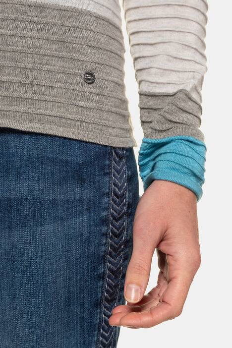 Pullover, Struktur, Streifen, Rollkragen