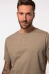 JP1880 Henley, Basic, Knopfleiste, Halbarm, bis 7 XL