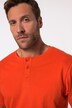 T-shirt Henley, collection Basic. Manches courtes et patte de boutonnage