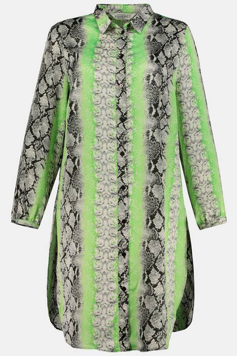 Longbluse, Snake-Optik, langer Arm