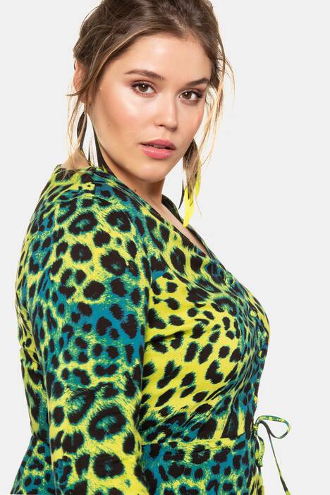 Leopard Print V-neck Airy Dress