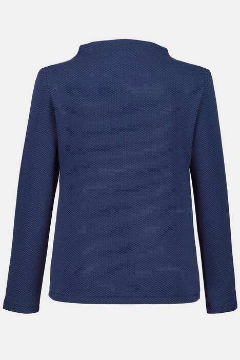 Sweatshirt, Struktur, Stehkragen, Langarm