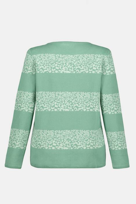Pullover, Jacquard-Animalstreifen, Rundhals, Langarm