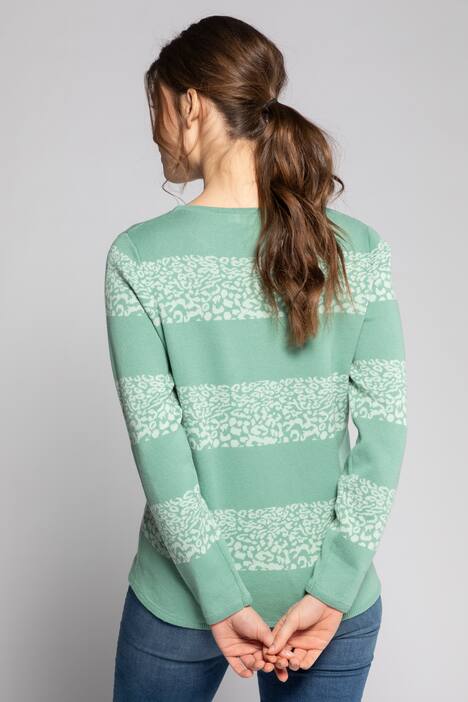Pullover, Jacquard-Animalstreifen, Rundhals, Langarm