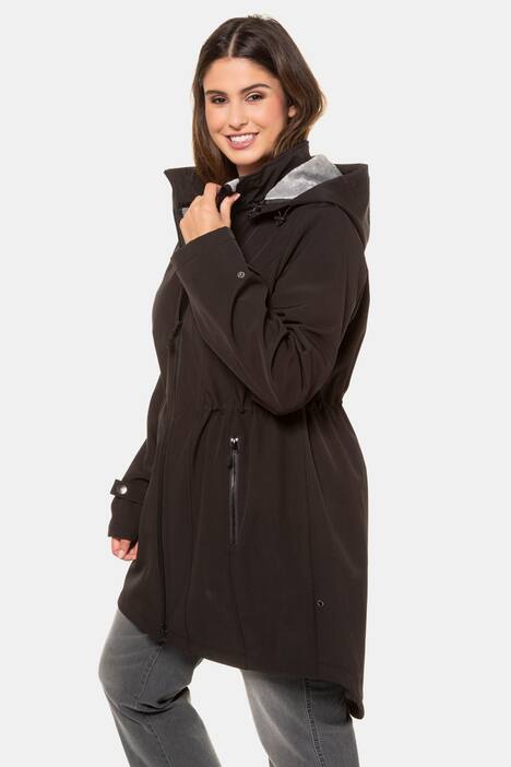 Softshell-Parka, Fleecefutter, Kapuze abnehmbar