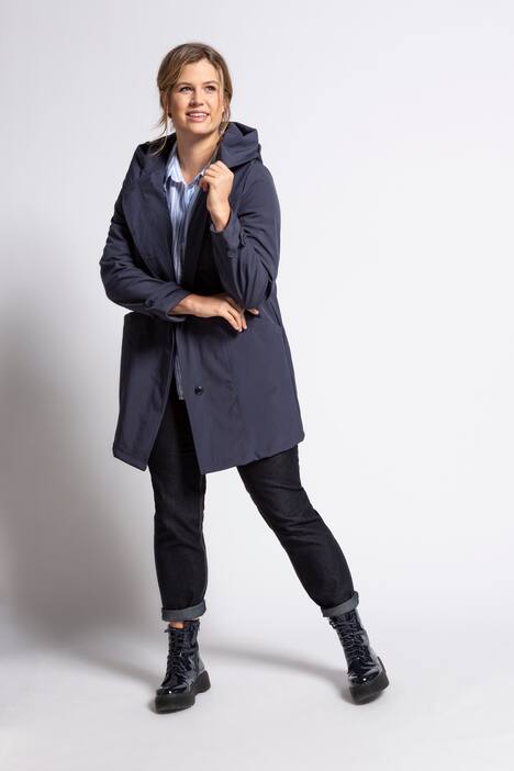 Softshell-Longjacke, Kapuze, Fleecefutter