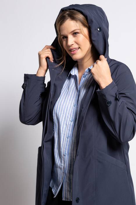 Softshell-Longjacke, Kapuze, Fleecefutter