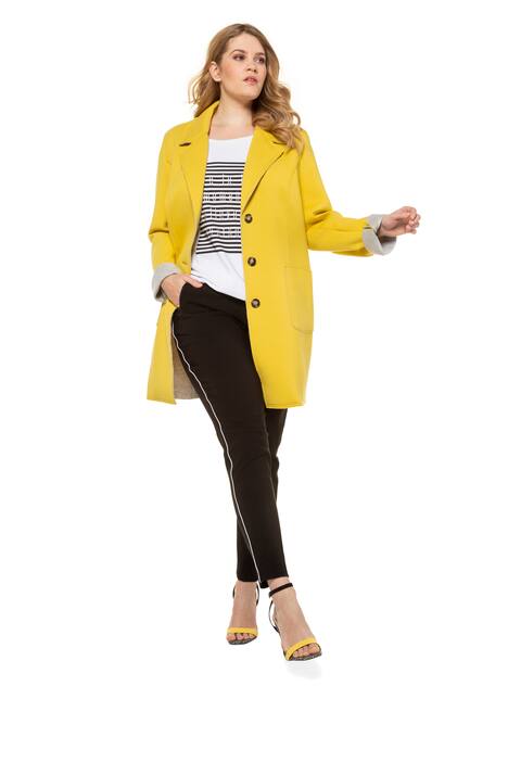 Scuba-Mantel, Revers, warmer Doubleface-Jersey