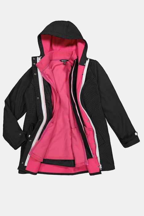3 in 1 Polka Dot Modular Softshell Jacket