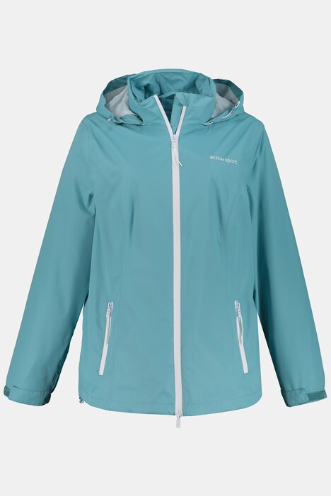 Regenjacke, mit Kapuze, 2-Wege-Zipper, atmungsaktiv
