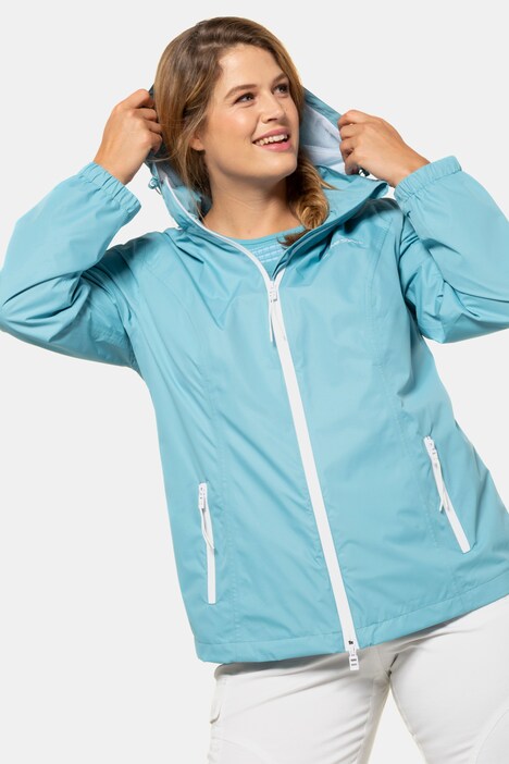 Regenjacke, mit Kapuze, 2-Wege-Zipper, atmungsaktiv