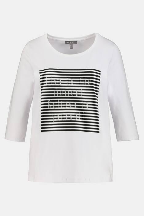 Shirt, Streifen, 3D-Prägung, Classic, 3/4-Arm