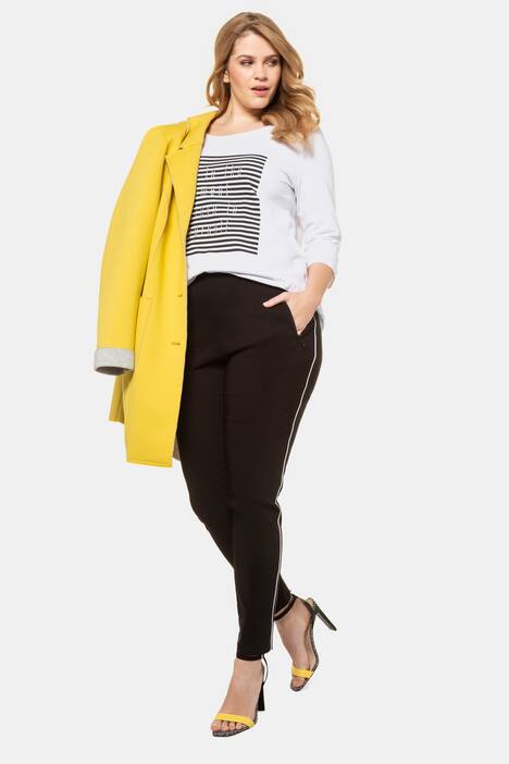 Shirt, Streifen, 3D-Prägung, Classic, 3/4-Arm