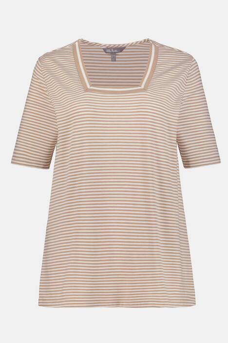 Streifenshirt, Carree-Ausschnitt, Classic, Halbarm
