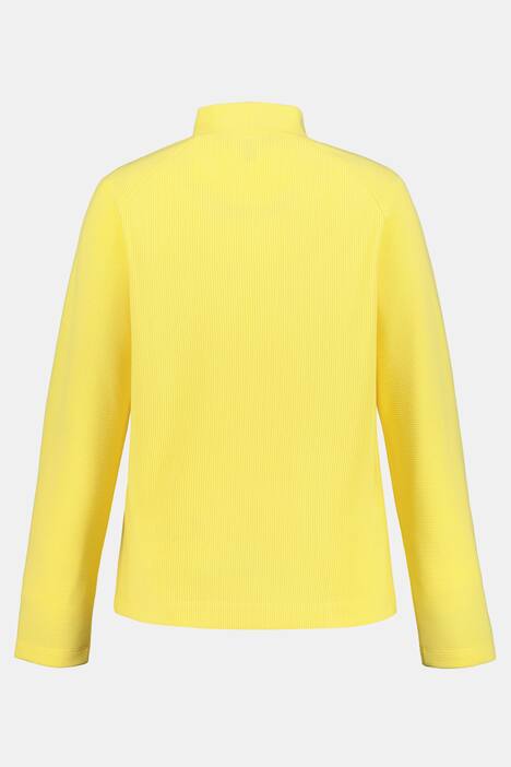 Sweatshirt, schmale Rippstruktur, Classic, Stehkragen