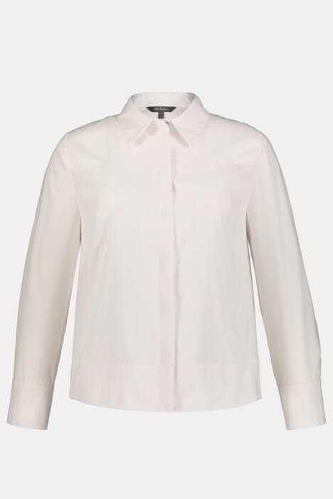 Classic Button Front Lyocell Blend Jacket Blouse