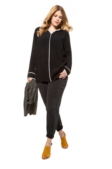 Blusenjacke, Zierpaspeln, Krepp