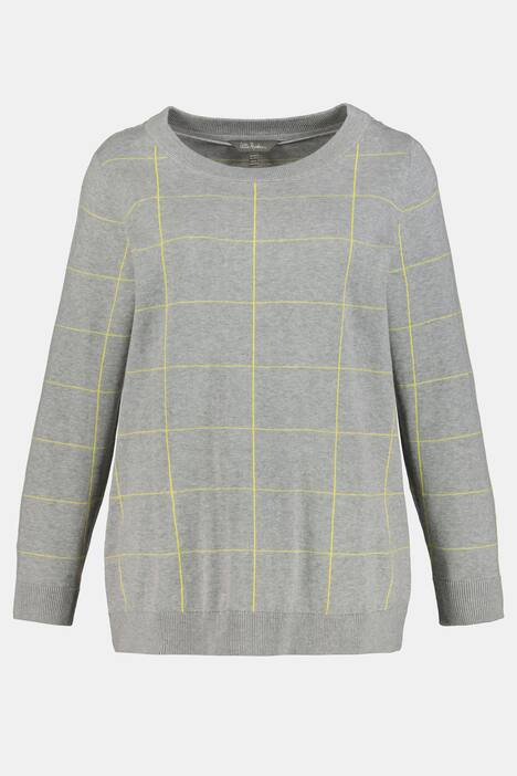 Pullover, Karomuster, reine Baumwolle