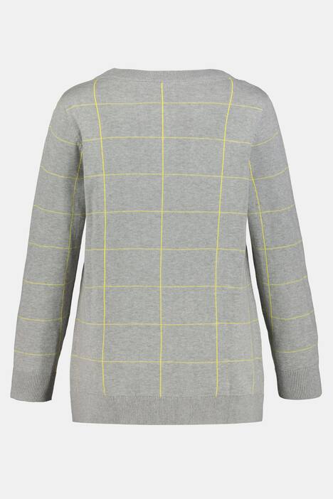 Pullover, Karomuster, reine Baumwolle