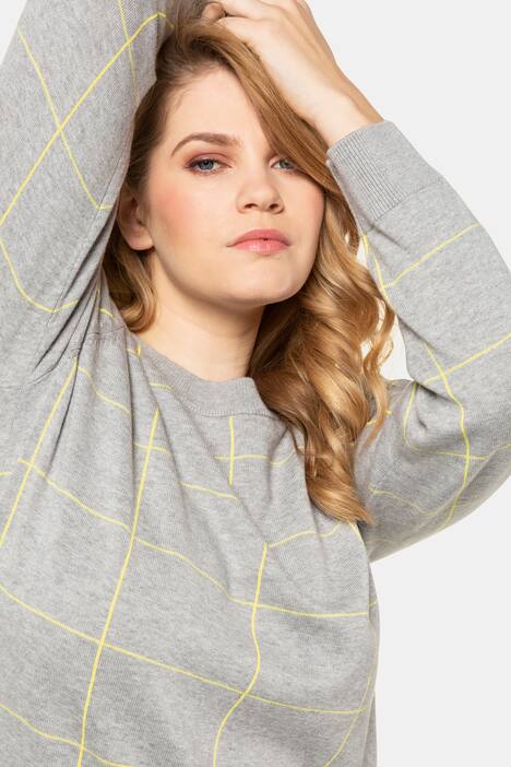 Pullover, Karomuster, reine Baumwolle
