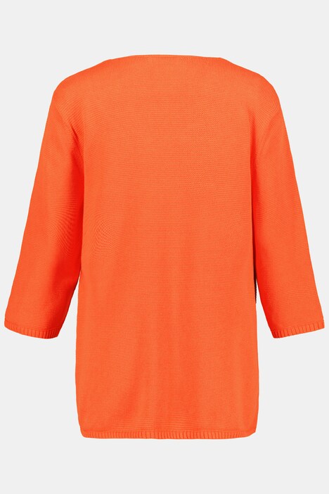 Pullover, Oversized, 3/4-Ärmel, Biobaumwolle