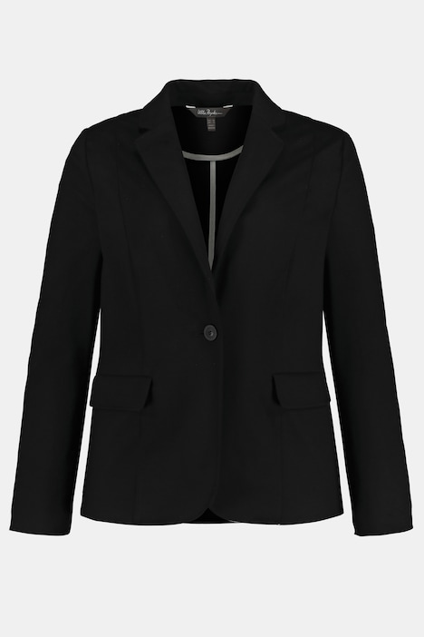 Heavyweight Button Front Stretch Knit Blazer
