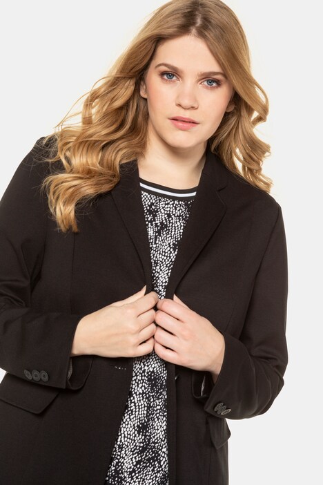 Heavyweight Button Front Stretch Knit Blazer