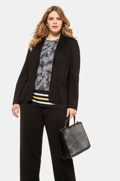 Heavyweight Button Front Stretch Knit Blazer