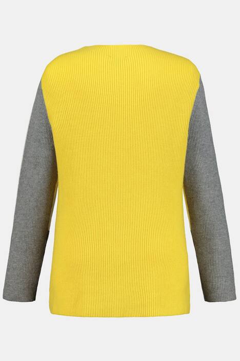 Pullover, Colorblocking, Oversized, weicher Rippstrick