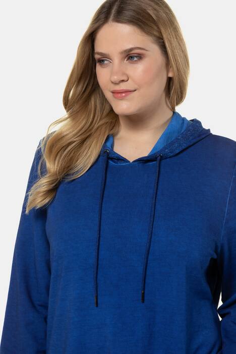 Sweatshirt, cold dyed, Classic, Spitzenbänder, Kapuze