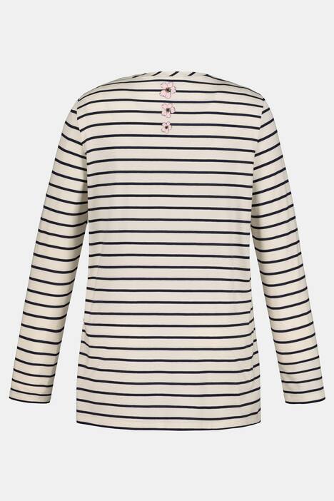Shirt, Ringel, Classic, Blüten, Pailletten