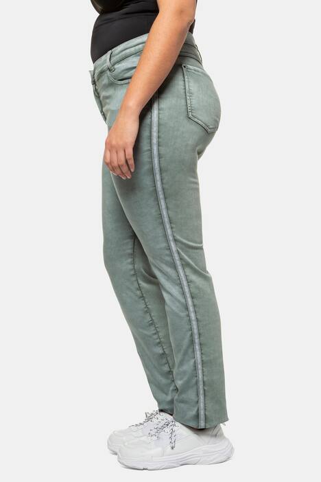 Metallic Ribbon Trim Soft Sammy Fit Stretch Jeans