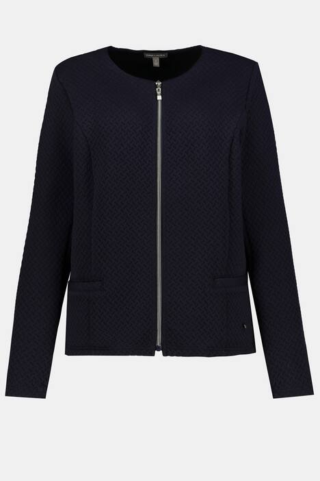 Sweat-Blazer, Jacquard, Langarm