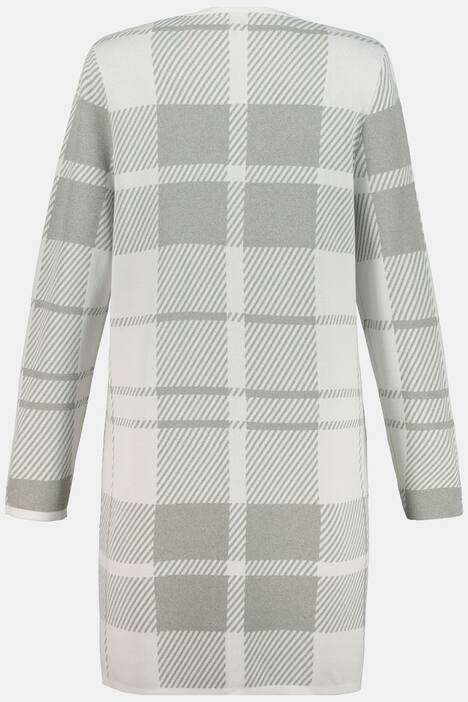 Cardigan, Karo-Design, länger geschnitten, selection
