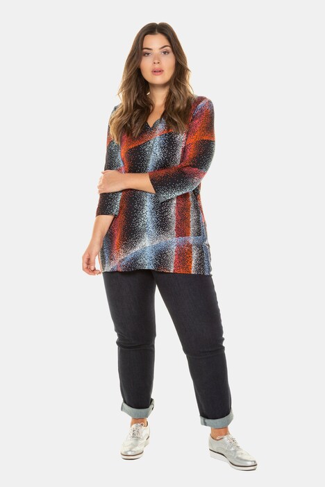 Maglia, design a puntini, maniche a 3/4, selection