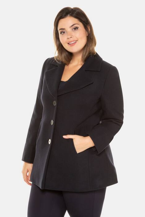 Cabanjacke, Woll-Melange, Reverskragen, selection
