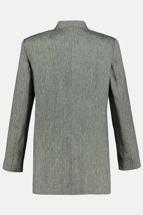 Leinenblazer, Stehkragen, Stretch, selection