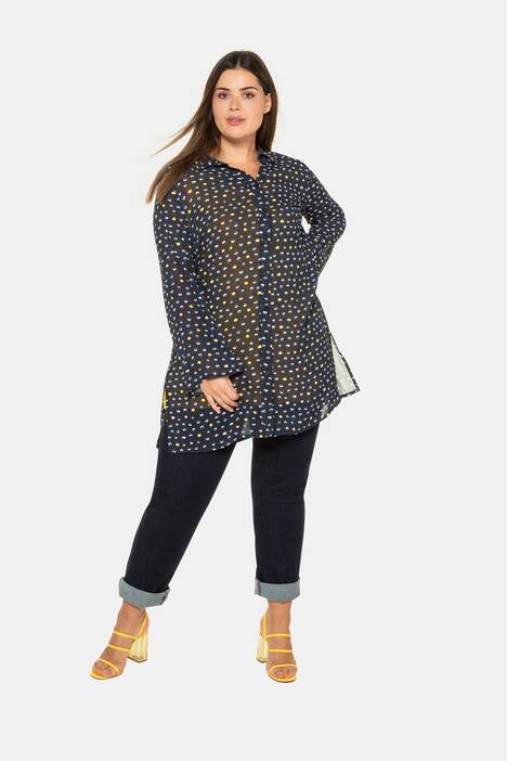 Longbluse, Tupfen-Design, Trompetenärmel, selection