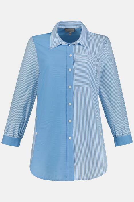 Streifenbluse, Patchlook, Langarm, selection