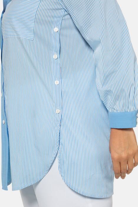 Streifenbluse, Patchlook, Langarm, selection
