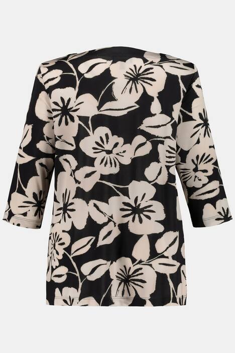 Slinkyshirt, Blüten, Ausschnitt-Kräusel, selection