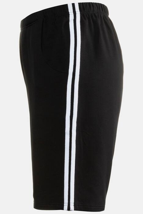 Side Seam Stripe Elastic Waist Stretch Knit Shorts