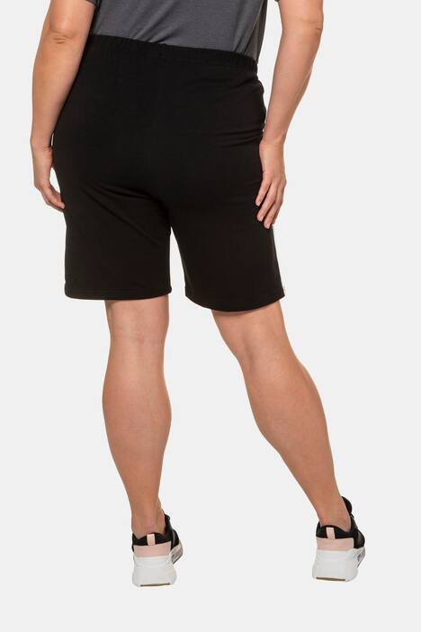 Side Seam Stripe Elastic Waist Stretch Knit Shorts
