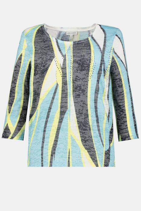 Shirt, Wellenstreifen, 3/4-Ärmel