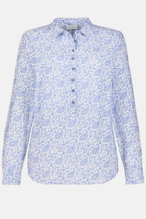 Bluse, Paisleymuster, halbe Knopfleiste