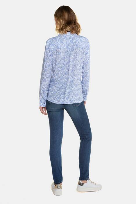 Bluse, Paisleymuster, halbe Knopfleiste