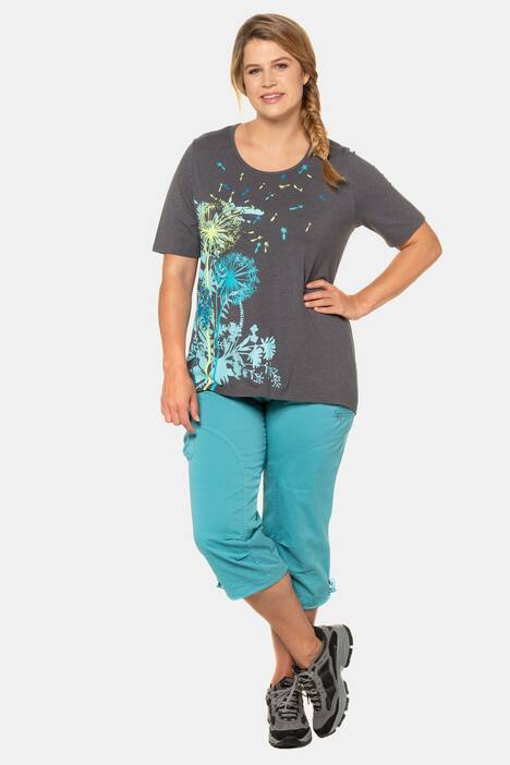 Seamed Cargo Pocket Crop Stretch Pants