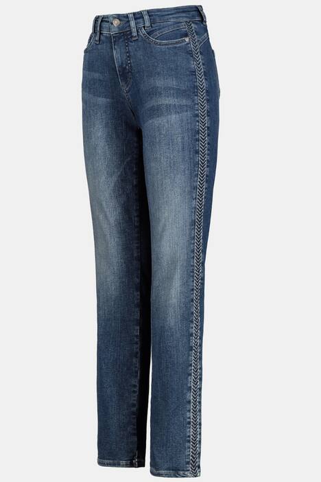Jeans Tina, Galonstreifen, 5-Pocket, gerader Schnitt