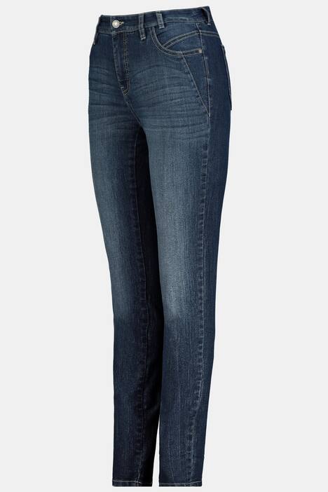 Jeans Julia, Saum-Zierband, schmale 5-Pocket-Form